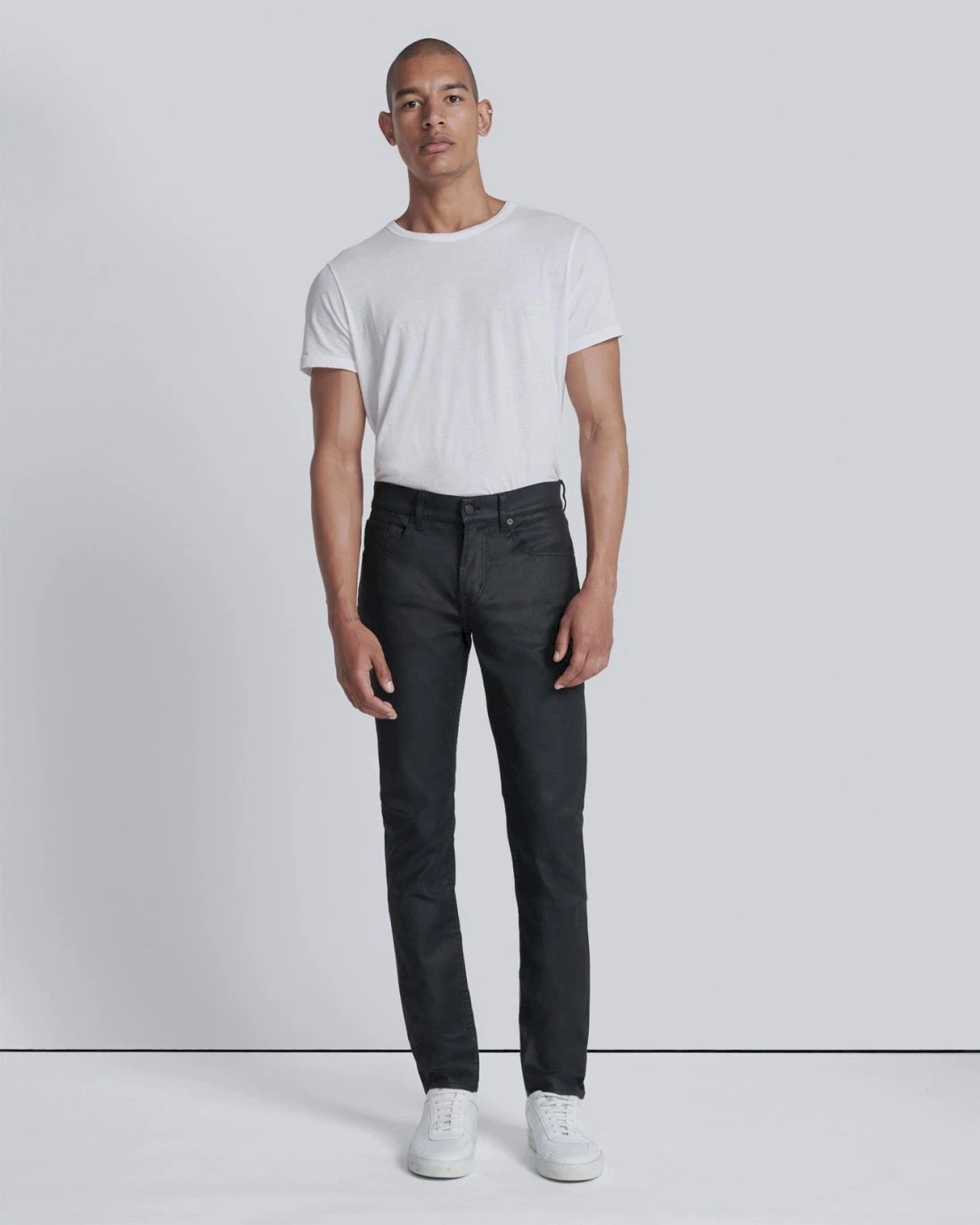 7 For All Mankind Coated Slimmy Tapered In Black 4 7 For All Mankind Coated Slimmy Tapered In Black - Image 2