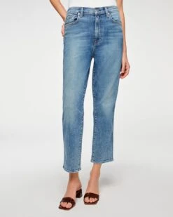 7 For All Mankind Luxe Vintage High Waist Cropped Straight In Sloane Vintage -Sleek Fit Style 07af92a826535ed4045ae0c299a0501c