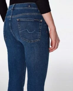 7 For All Mankind Tailorless Bootcut In Mid Blue -Sleek Fit Style 093d00cd6fcd52934aae3c96ff8f7695