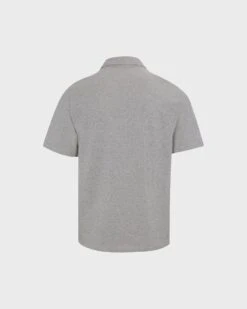 7 For All Mankind Pique Knit Polo In Heather Grey -Sleek Fit Style 09af000638f1e011a8fac1a6e45feaa8
