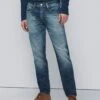 7 For All Mankind Selvedge Slimmy Tapered In Bounder -Sleek Fit Style 0ac4a8ebf94f1a5b886d8ddf4fb0aa4e