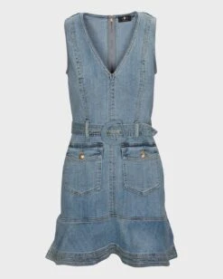 7 For All Mankind Patch Pocket Dress In Trio
