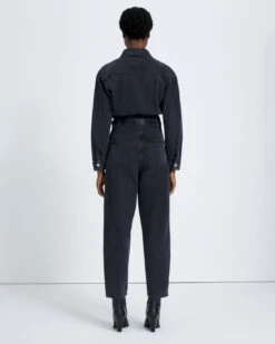 7 For All Mankind Balloon Sleeve Jumpsuit In Night Iris -Sleek Fit Style 19923b51552ade4c713d6fdbcc1a75b0