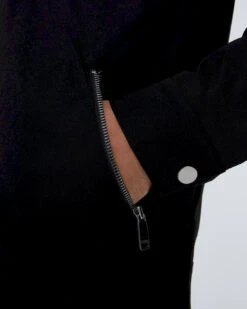 7 For All Mankind Barracuda Jacket In Black -Sleek Fit Style 20b6f864f3abe92be80aab9dff800870