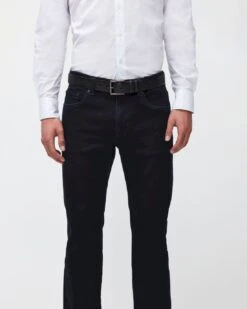 7 For All Mankind Classic Leather Belt In Black