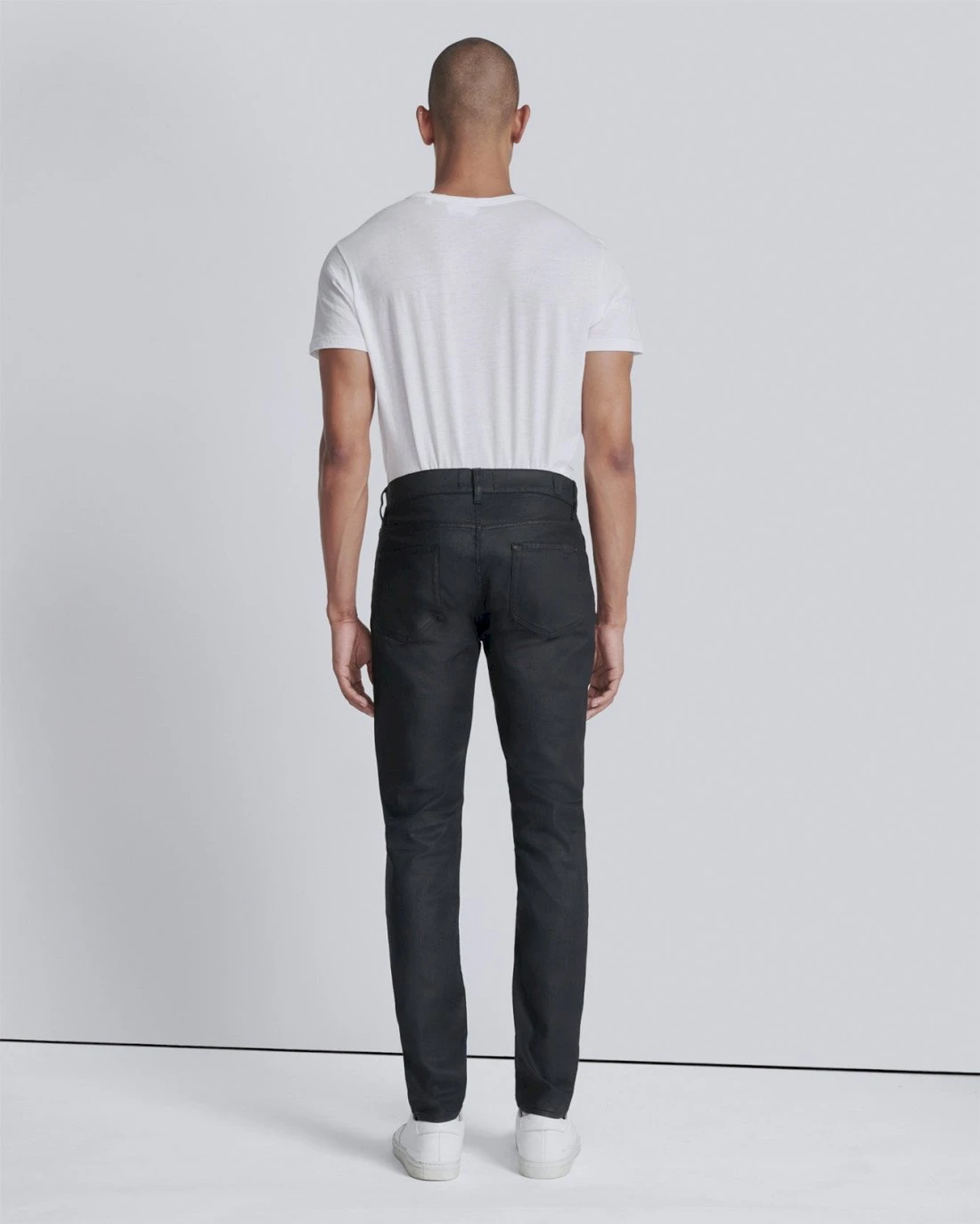 7 For All Mankind Coated Slimmy Tapered In Black 6 7 For All Mankind Coated Slimmy Tapered In Black - Image 4