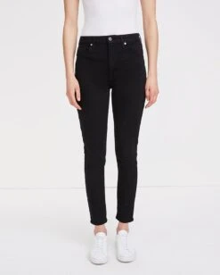 7 For All Mankind Slim Illusion High Waist Ankle Skinny In Luxe Black -Sleek Fit Style 2f05a9fe2b172ace667e6e11f6cd9837