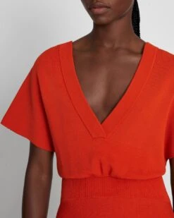 7 For All Mankind Knit Dolman Sleeve Bodycon Dress In Koi -Sleek Fit Style 374fd145d0aa197828727052056ae715