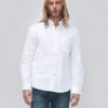 7 For All Mankind Oxford Shirt In White 2 7 For All Mankind Oxford Shirt In White -Sleek Fit Style 37b53ec8c12144bf7e2faee5c212dadd