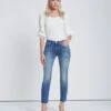7 For All Mankind Luxe Vintage Roxanne Ankle In Petunia