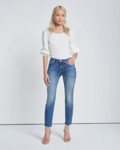 7 For All Mankind Luxe Vintage Roxanne Ankle In Petunia