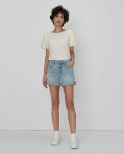 7 For All Mankind Broken Twill Mid Roll Short In Coco Prive Destroy -Sleek Fit Style 3ce202beae4d188ca8f8a393cc7e9099