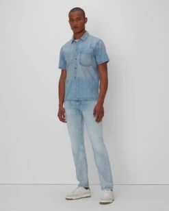 7 For All Mankind Luxe Performance Left Hand Slimmy Tapered In San Miguel