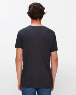 7 For All Mankind Featherweight Cotton Tee In Black -Sleek Fit Style 410825a53ded687743b0a8151f4c74af