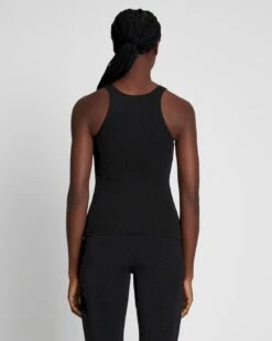 7 For All Mankind Quarter Zip Ribbed Tank In Moonless Night -Sleek Fit Style 4219f5a659dce4d1cdc3e99fa23bcf1c