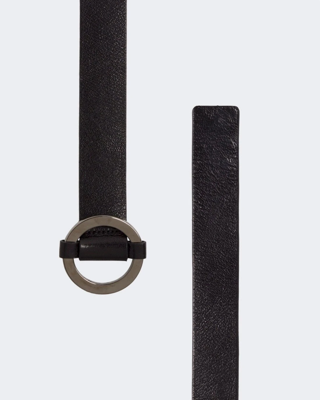 7 For All Mankind Ring Buckle Leather Belt In Black 5 7 For All Mankind Ring Buckle Leather Belt In Black - Image 3