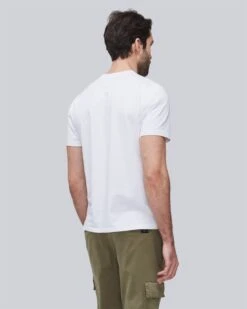 7 For All Mankind Luxe Performance Tee In White -Sleek Fit Style 4d6fcc5ace731ffa79645372c0cf759c
