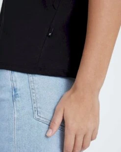 7 For All Mankind V-Neck Tee In Black -Sleek Fit Style 4e546567d2fbe9cd46a7e47b9391700f