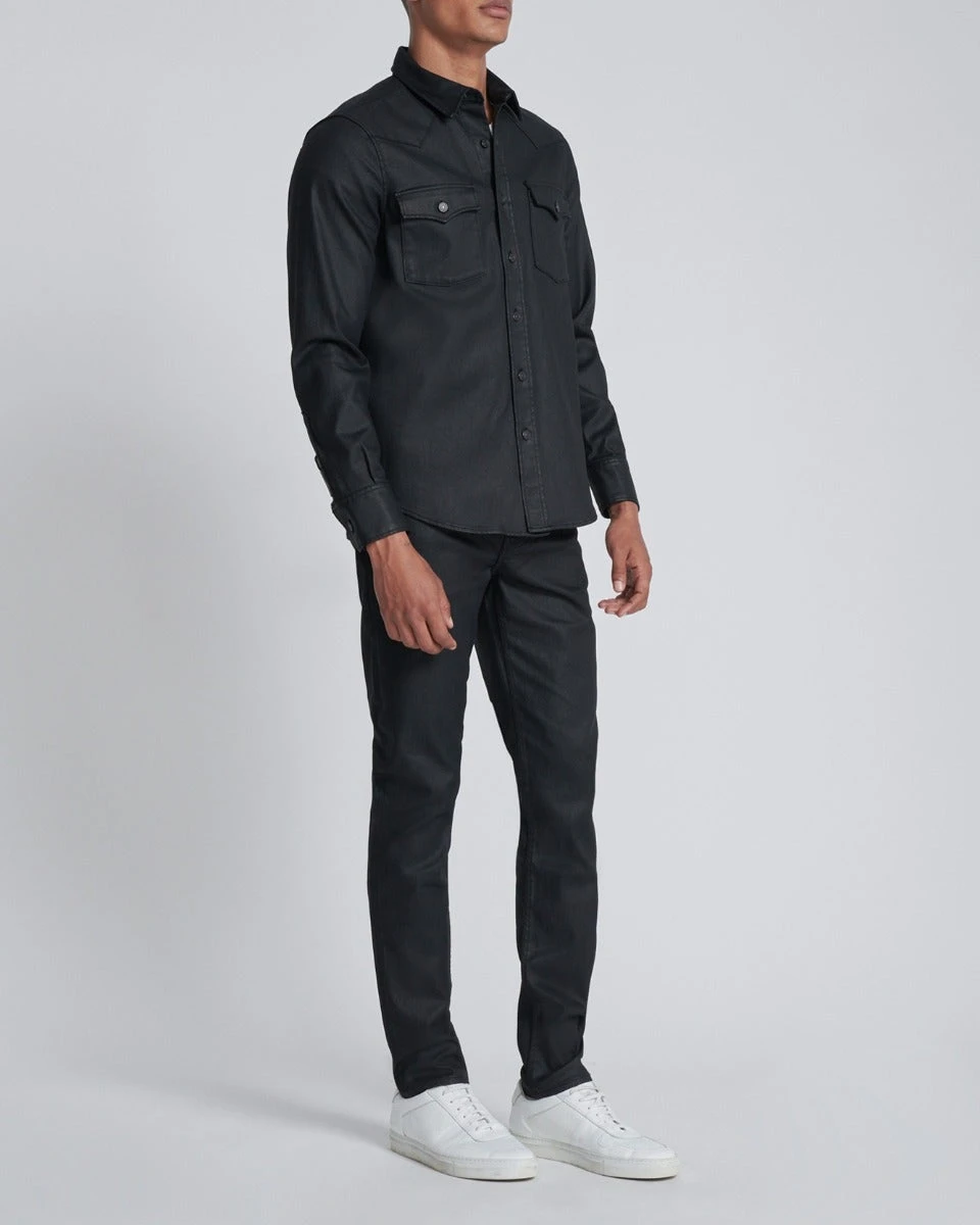 7 For All Mankind Coated Shirt In Black 4 7 For All Mankind Coated Shirt In Black - Image 2