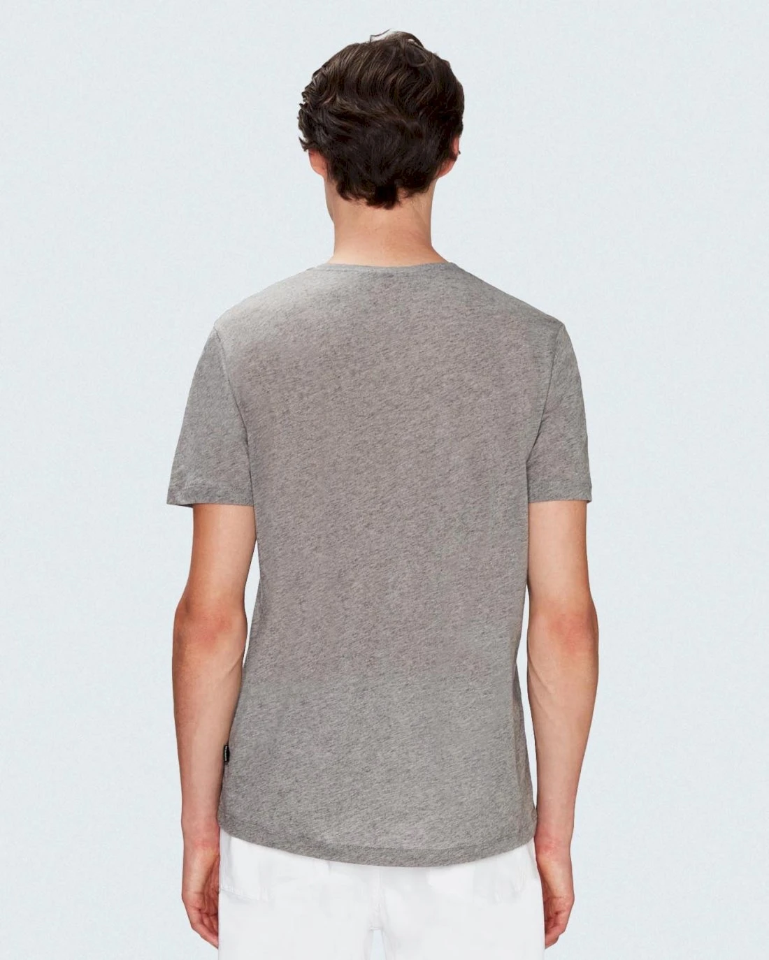 7 For All Mankind Cashmere Blend Tee In Grey Melange 6 7 For All Mankind Cashmere Blend Tee In Grey Melange - Image 4