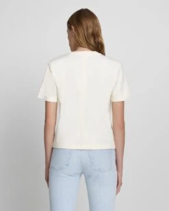 7 For All Mankind Everyday Crew Neck Tee In Antique White 9 7 For All Mankind Everyday Crew Neck Tee In Antique White -Sleek Fit Style 605f065a97105caa20baacb498476354