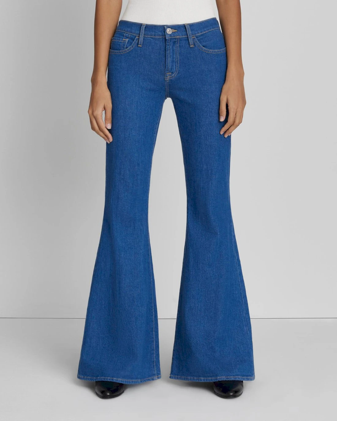 7 For All Mankind No Filter Low Rise Flare In Aquamarine 4 7 For All Mankind No Filter Low Rise Flare In Aquamarine - Image 2