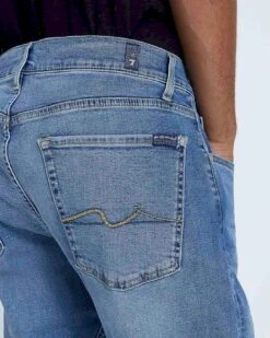 7 For All Mankind The Straight In Tenno Blue -Sleek Fit Style 6890d7dd0157b2fdf8a98cce1f4416fa