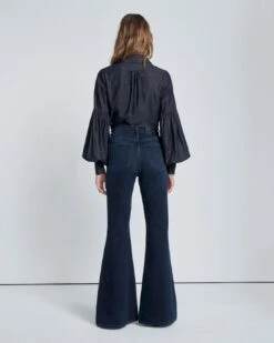 7 For All Mankind Mega Flare Jean In Sunbeam -Sleek Fit Style 6f2d7b96c57dab0153d8571b3e6b82a9