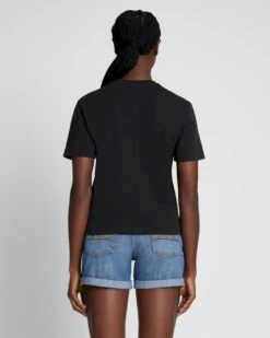 7 For All Mankind Everyday Crew Neck Tee In Black -Sleek Fit Style 732cbfb74c042897e017b9566e82e66b