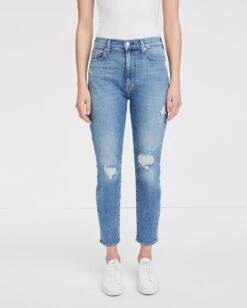 7 For All Mankind High Waist Ankle Skinny In Sloane Vintage -Sleek Fit Style 78220875fe93564f0649f0547508ebf4