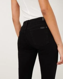 7 For All Mankind B(air) Denim Ankle Skinny In Black -Sleek Fit Style 79054ab65fc6c6bdec096617cdc7d3c5