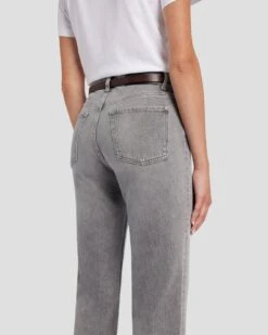 7 For All Mankind Skinny Leather Western Belt In Dark Brown -Sleek Fit Style 7A653641 DBR 3