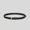 7 For All Mankind Skinny Leather Belt In Black