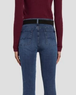 7 For All Mankind Classic Suede Belt In Black -Sleek Fit Style 7A655638 BLK 3