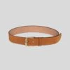 7 For All Mankind Classic Suede Belt In Cognac -Sleek Fit Style 7A655638 COG 7