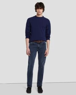 7 For All Mankind Classic Leather Belt In Brown -Sleek Fit Style 7AS8MB01 BRN 4