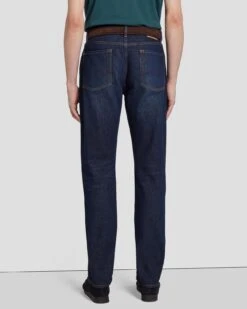 7 For All Mankind Classic Suede Belt In Dark Brown -Sleek Fit Style 7AS8MB02 DBR 3