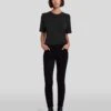 7 For All Mankind B(air) Ankle Skinny In Rinsed Black -Sleek Fit Style 7E028C43 RNS 1