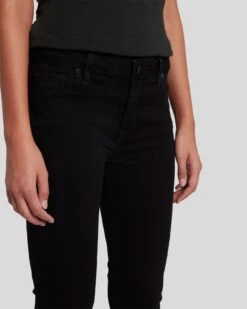 7 For All Mankind B(air) Ankle Skinny In Rinsed Black -Sleek Fit Style 7E028C43 RNS 3