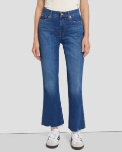 7 For All Mankind Slim Illusion High Waist Slim Kick In Highline -Sleek Fit Style 7E063C12 HGL 2