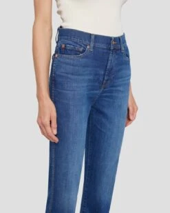 7 For All Mankind Slim Illusion High Waist Slim Kick In Highline -Sleek Fit Style 7E063C12 HGL 3
