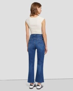 7 For All Mankind Slim Illusion High Waist Slim Kick In Highline -Sleek Fit Style 7E063C12 HGL 4