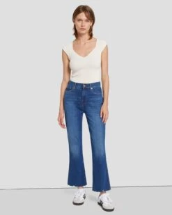 7 For All Mankind Slim Illusion High Waist Slim Kick In Highline -Sleek Fit Style 7E063C12 HGL 6