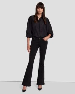 7 For All Mankind Slim Illusion High Waist Ali In Black