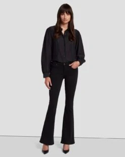 7 For All Mankind Slim Illusion High Waist Ali In Black -Sleek Fit Style 7E90526A SIB 6