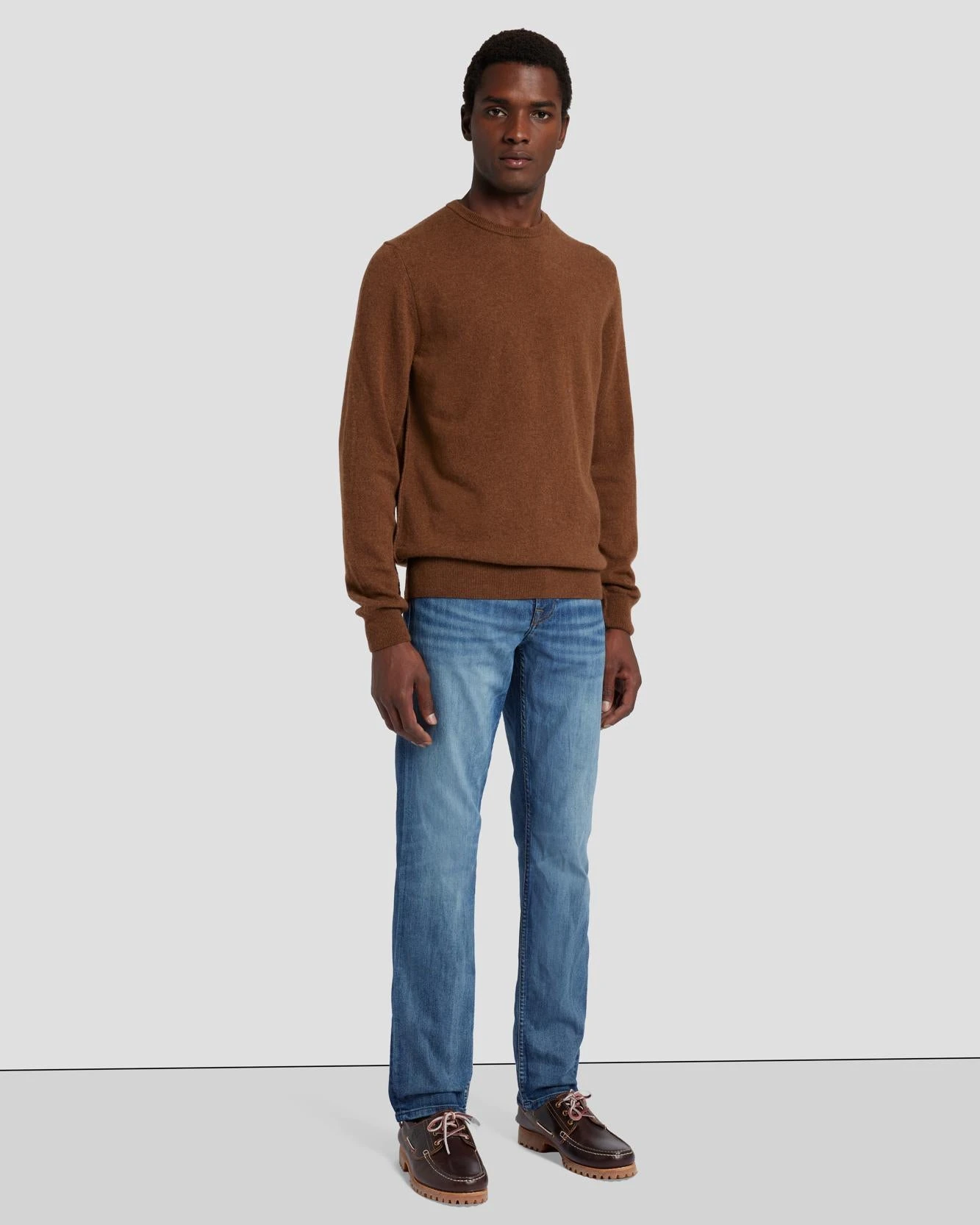 7 For All Mankind Cashmere Crew Sweater In Dapper Tan 5 7 For All Mankind Cashmere Crew Sweater In Dapper Tan - Image 3