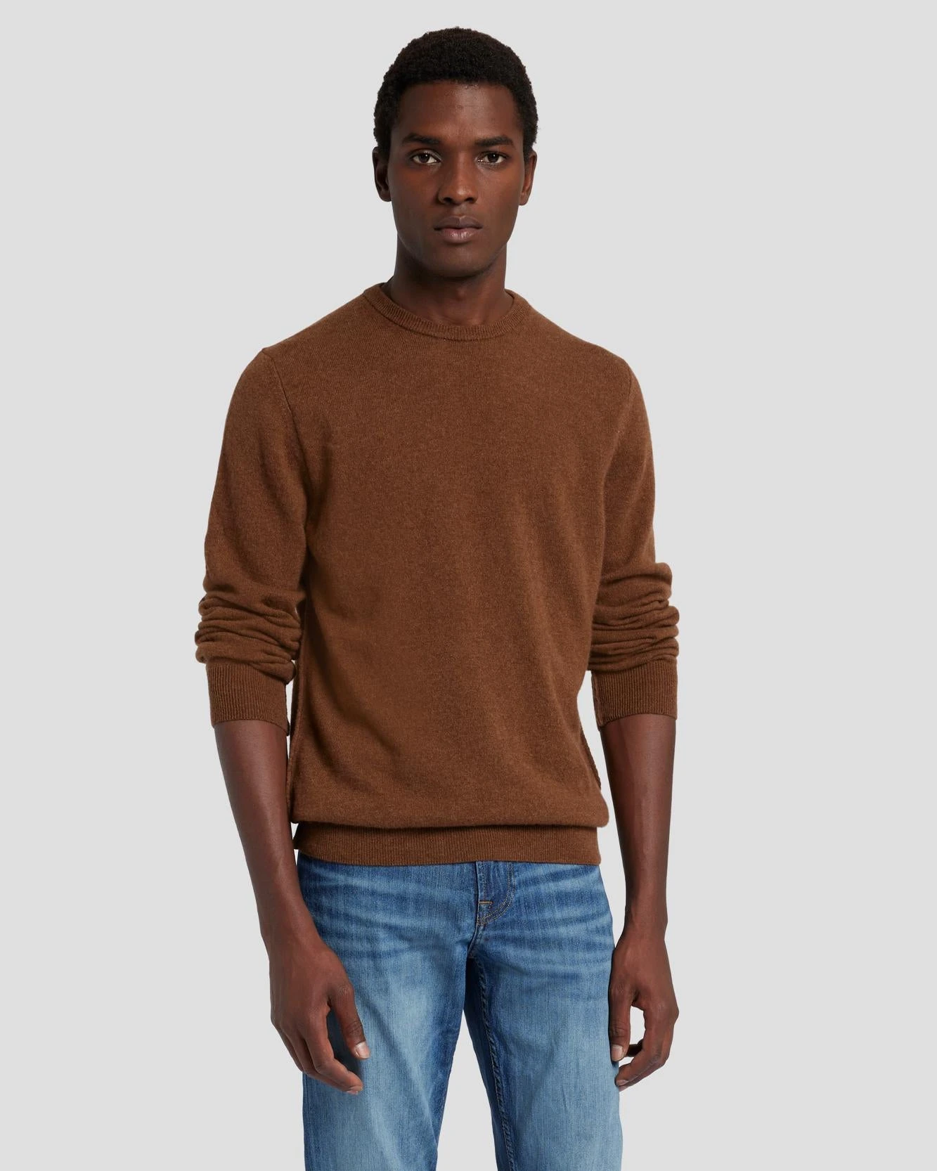 7 For All Mankind Cashmere Crew Sweater In Dapper Tan 7 7 For All Mankind Cashmere Crew Sweater In Dapper Tan - Image 5