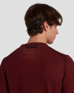 7 For All Mankind Merino Wool Sweater In Mulberry -Sleek Fit Style 7M001M16 MYB 3