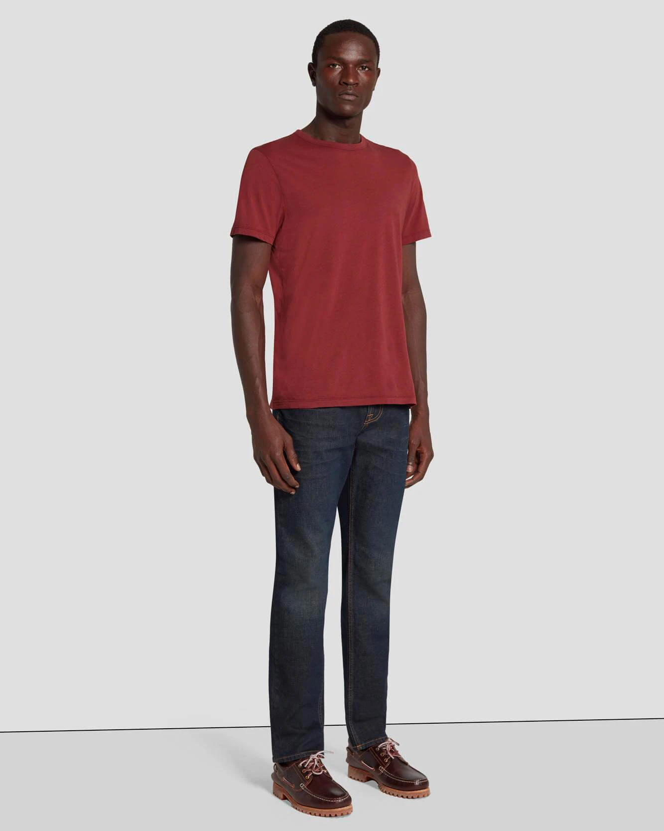 7 For All Mankind Featherweight Tee In Mulberry 4 7 For All Mankind Featherweight Tee In Mulberry - Image 2