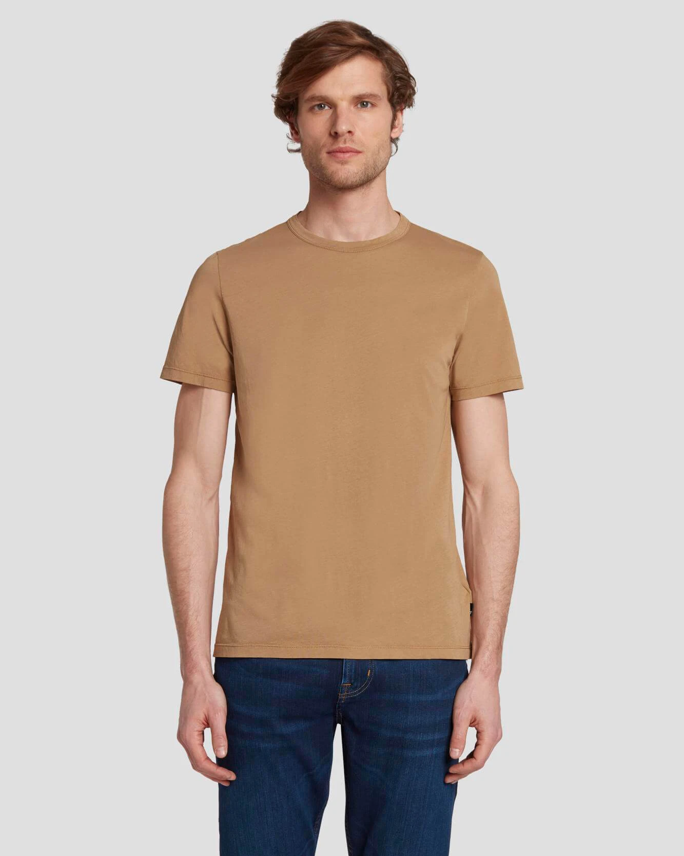 7 For All Mankind Featherweight Cotton Tee In River Bed 3 7 For All Mankind Featherweight Cotton Tee In River Bed